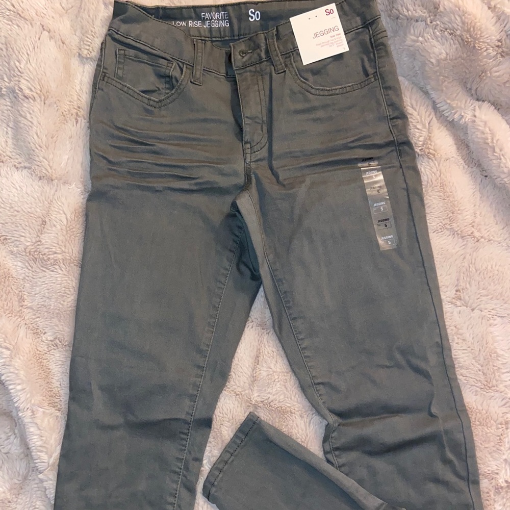 Low rise skinny jeans -green
